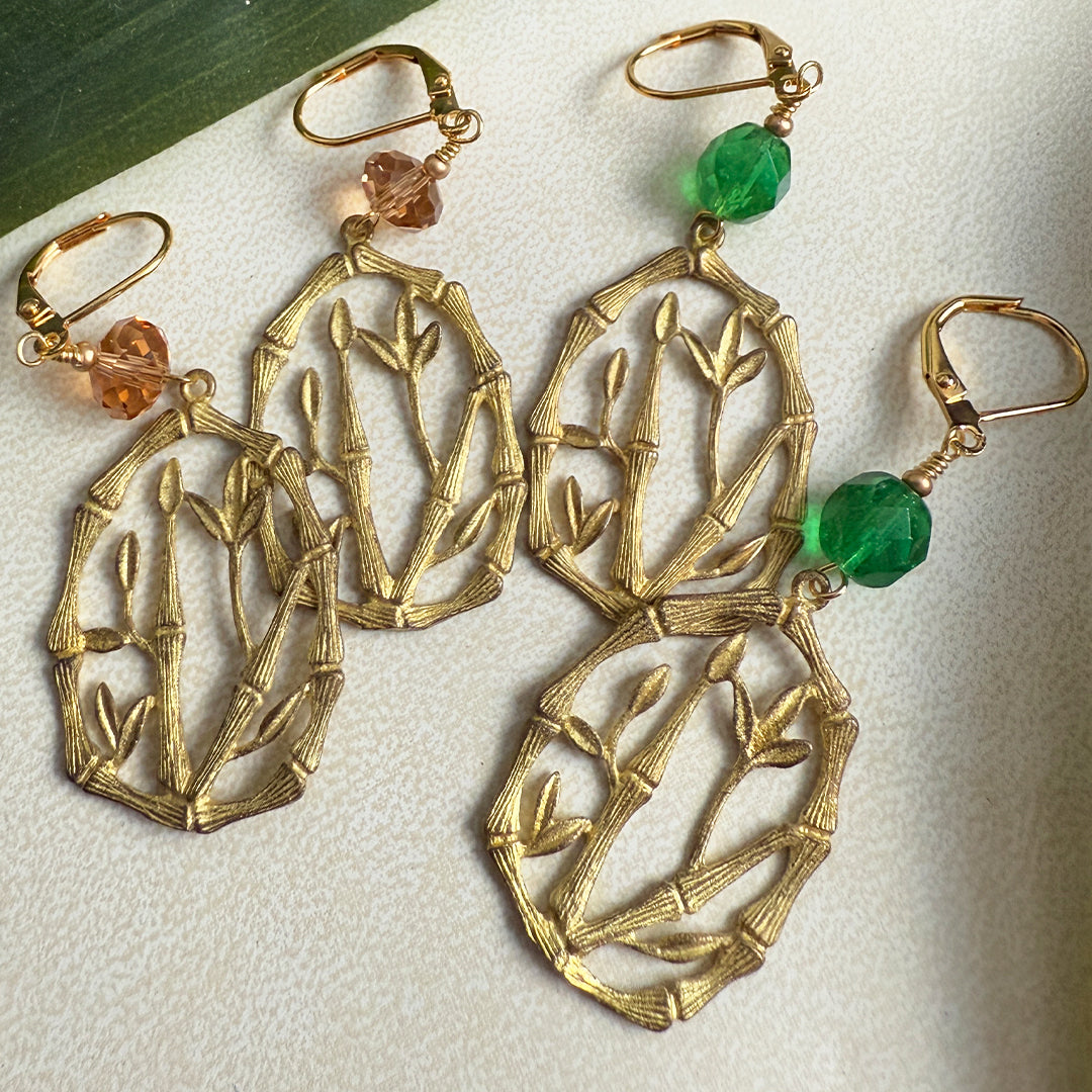 Bamboo Grove Hoop Earrings