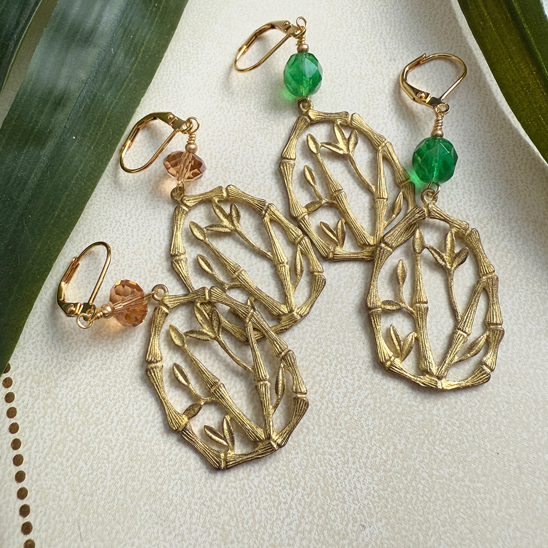 Bamboo Grove Hoop Earrings