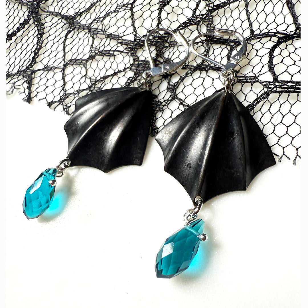 Bat Wing earrings Teal