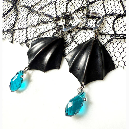 Bat Wing earrings Teal