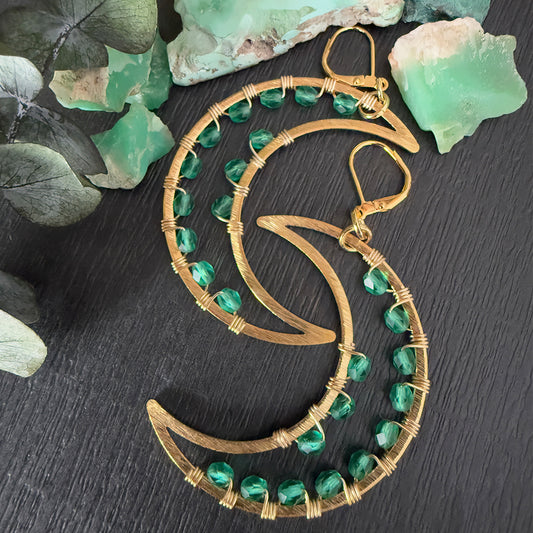 Celadon Crescent Moons