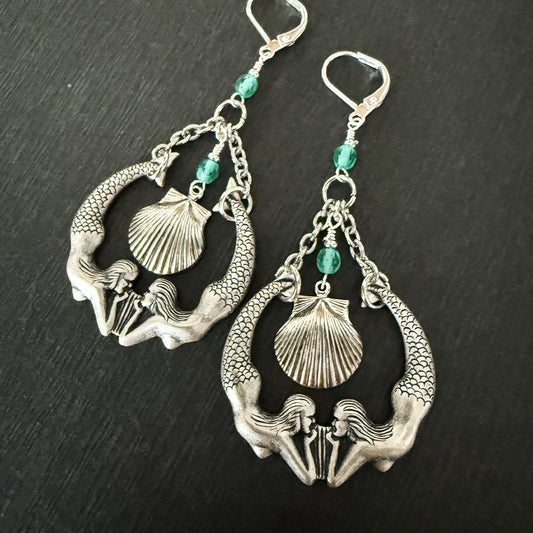 Sisters of the Sea Earrings (Silver)