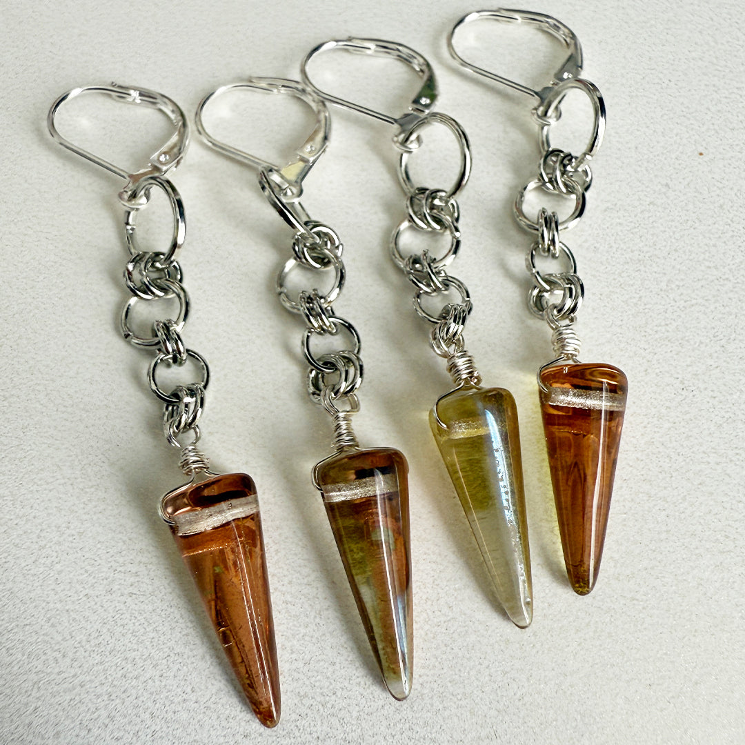 Amber Thorn Earrings SILVER