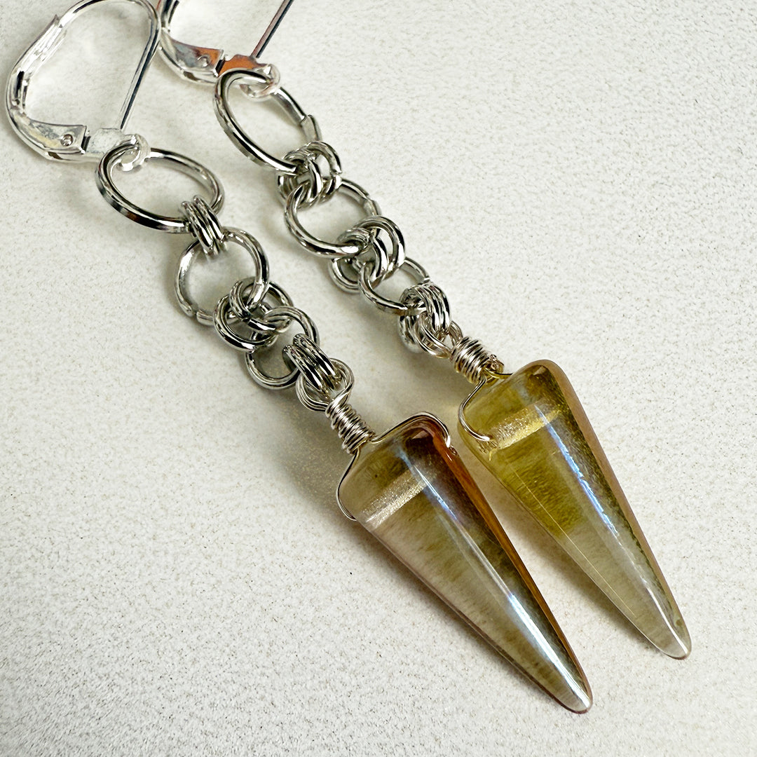 Amber Thorn Earrings SILVER