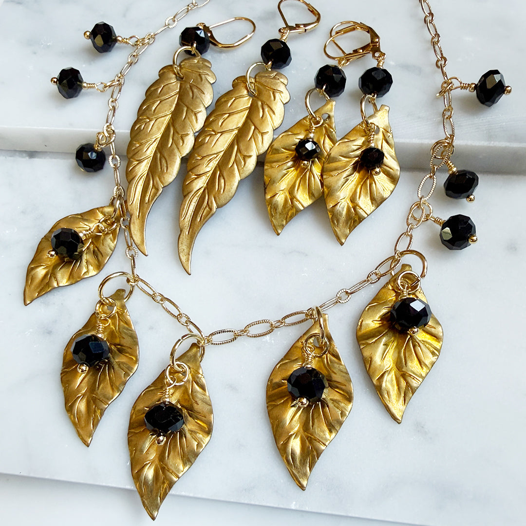 Brass Leaves Vintage Necklace