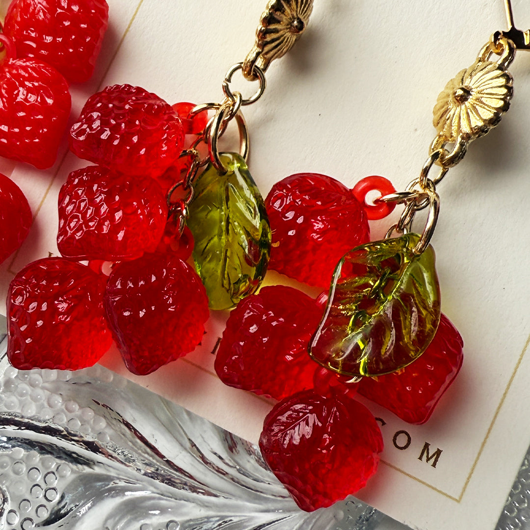 Strawberry Cluster Earrings
