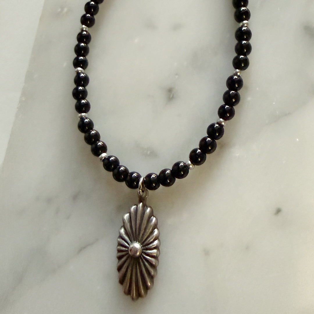 Deco Charm Beaded Necklace