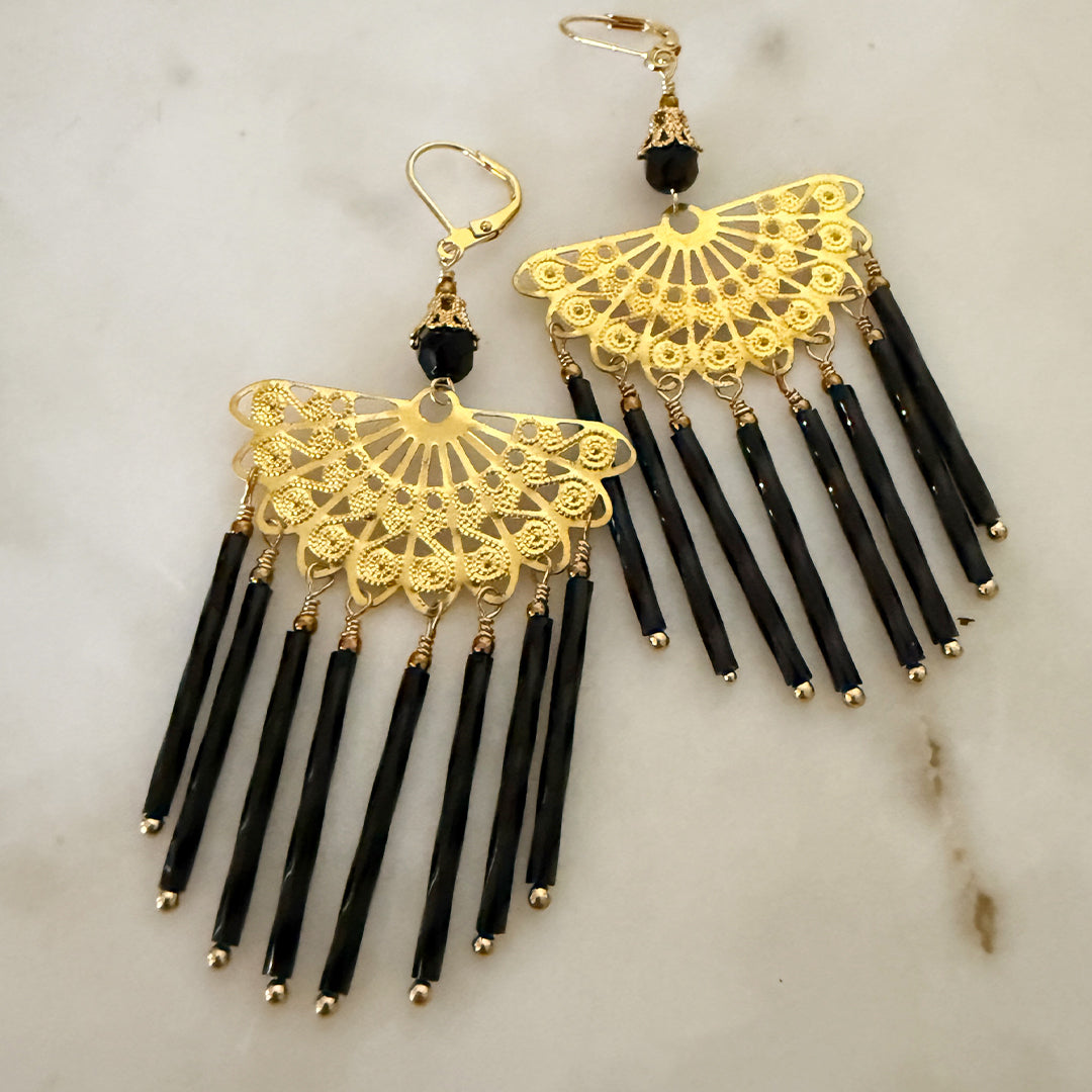 Fan Fringe Earrings