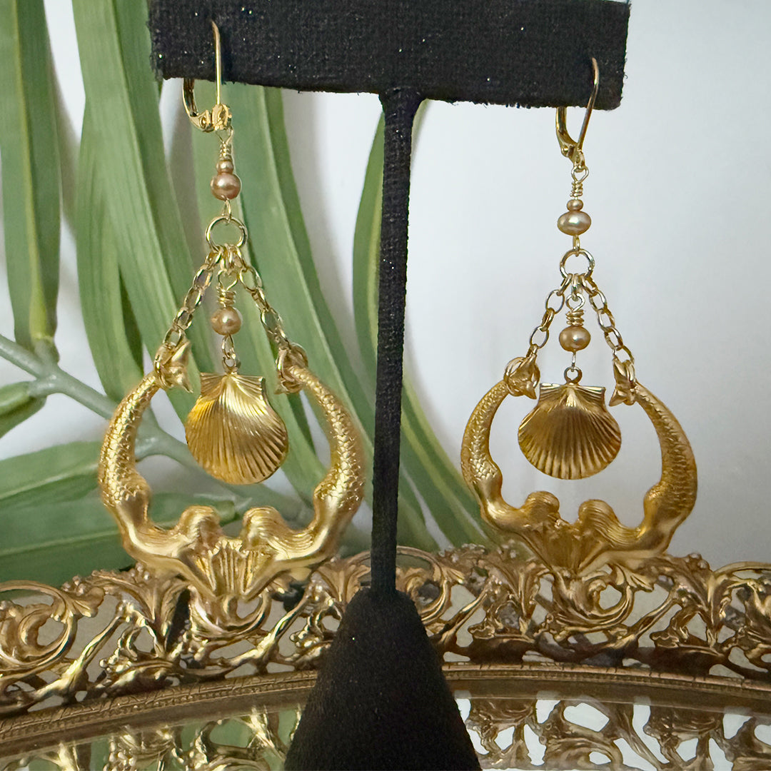 Sisters of the Sea Earrings (Gold)