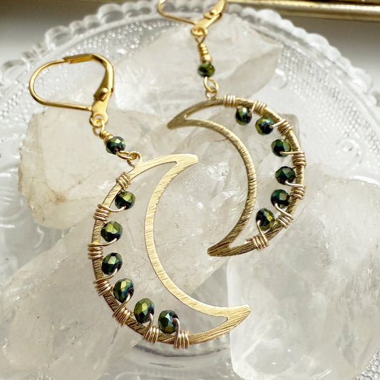 Green Flash Minimalist Crescent Moons