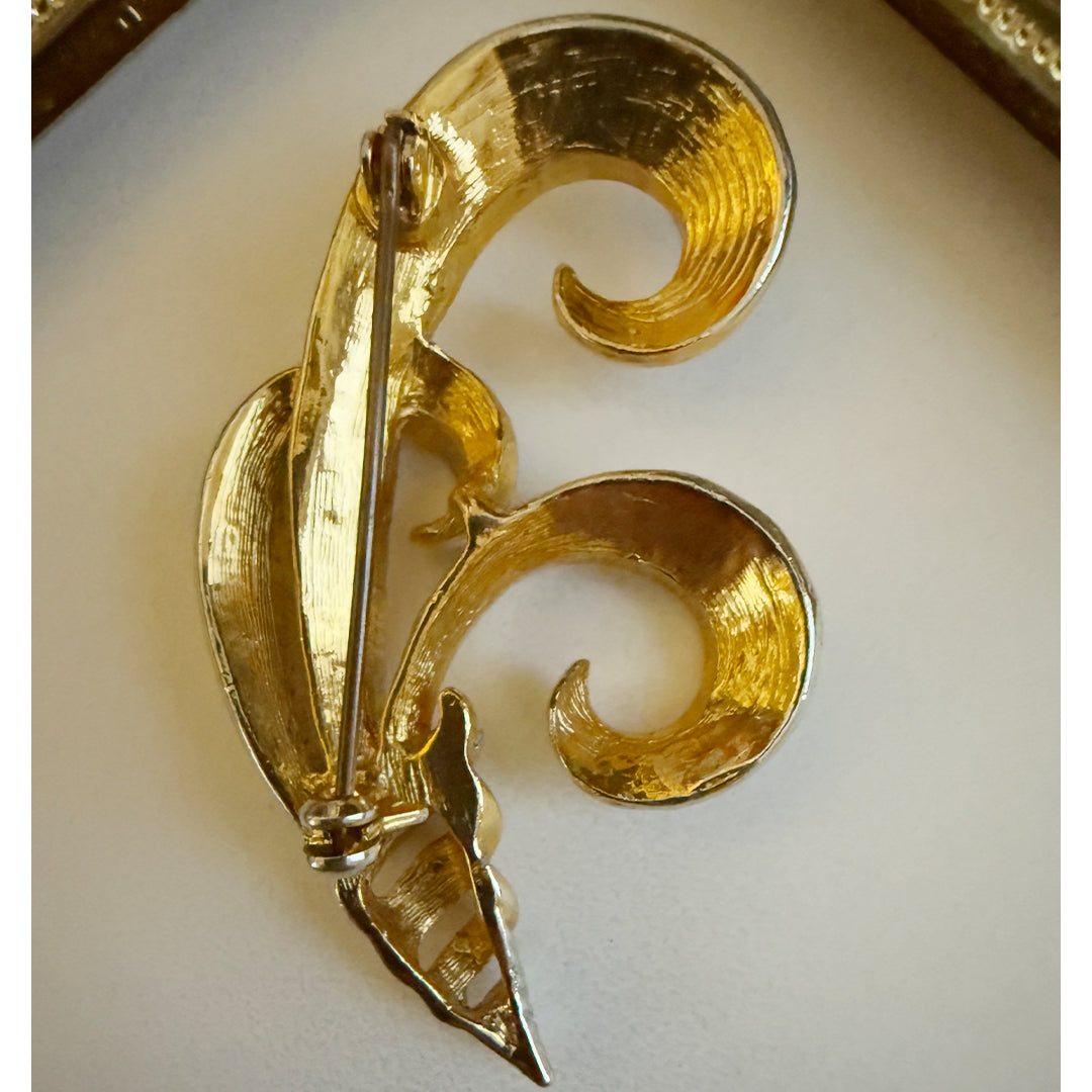 Vintage Modernist Cornucopia Brooch