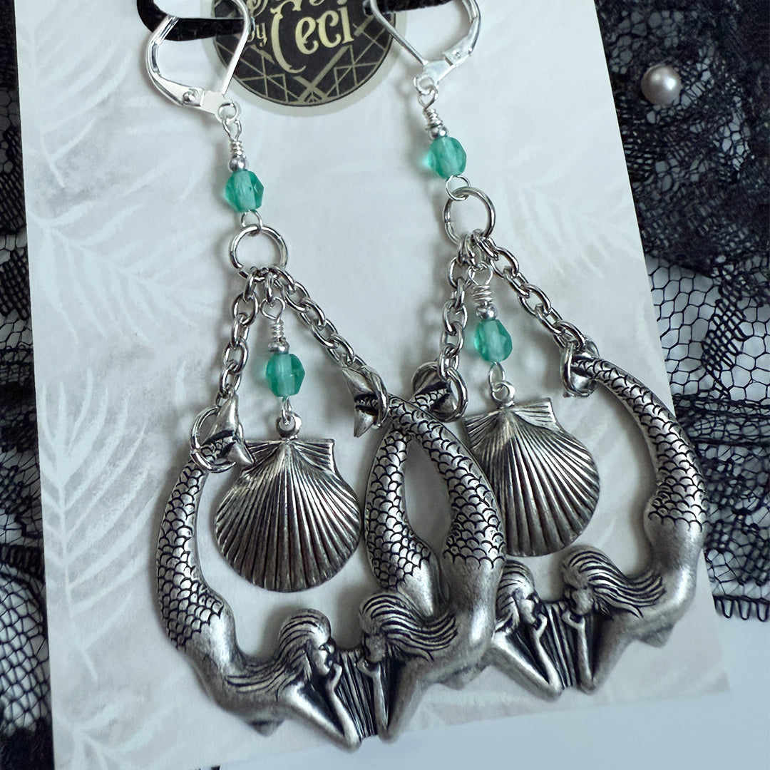 Sisters of the Sea Earrings (Silver)