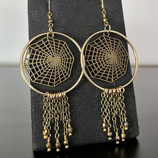 Spiderweb Dream Hoop earrings