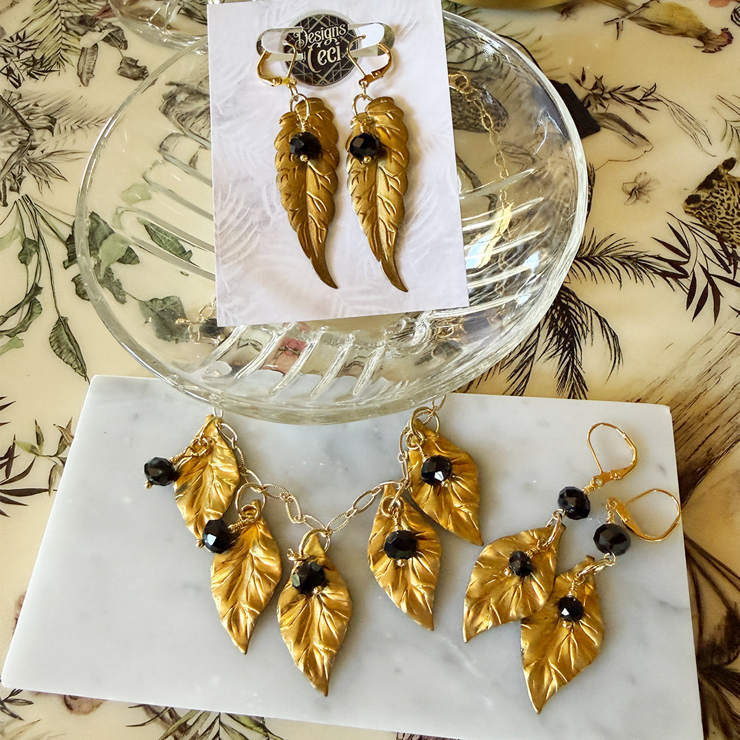 Brass Leaves Vintage Necklace
