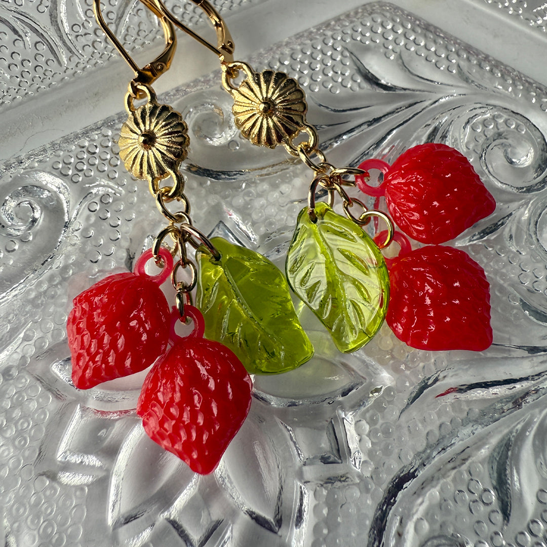 Strawberry Drop Earrings