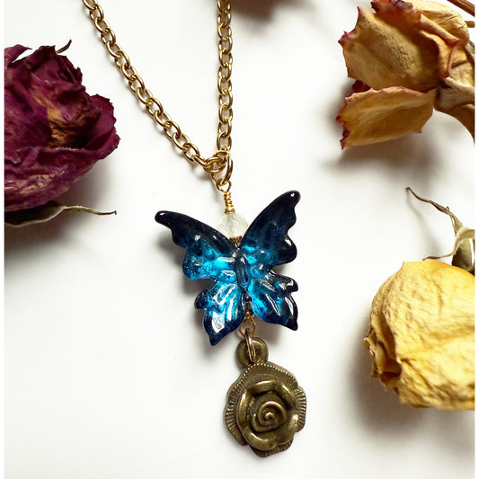 Midnight Butterfly Necklace