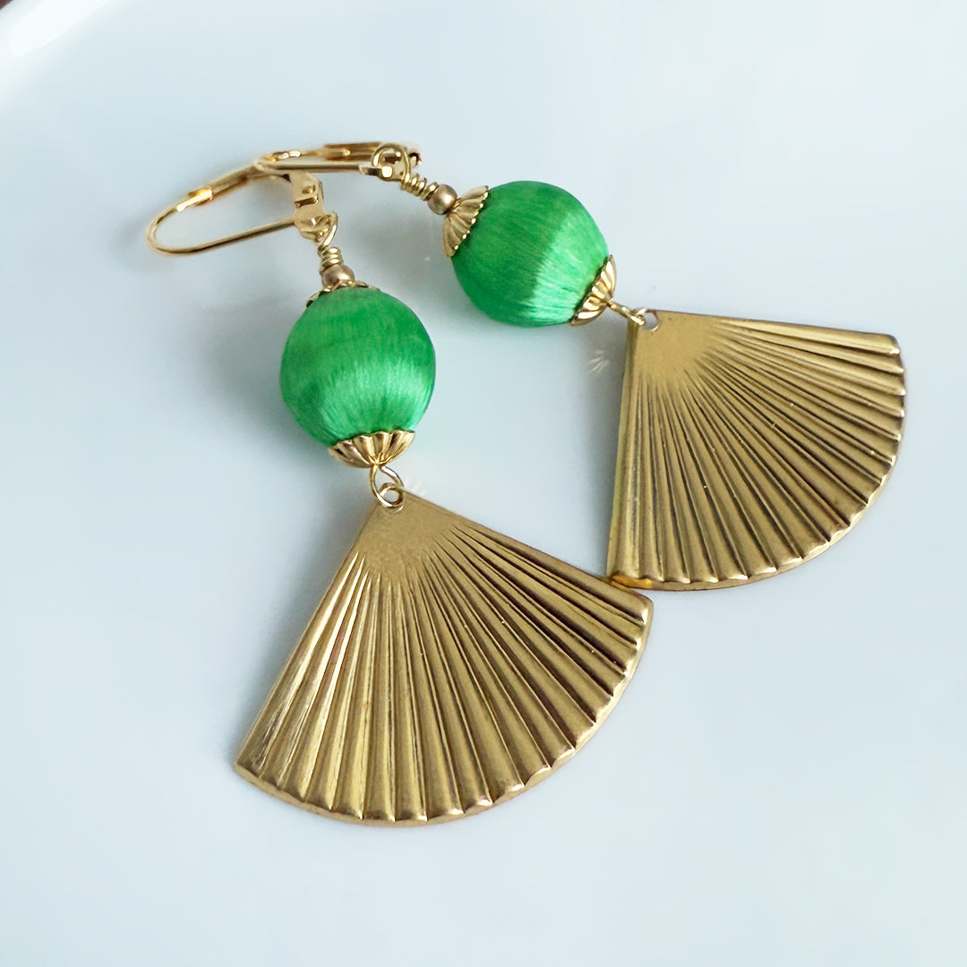 Silk Sensu Fan Earrings