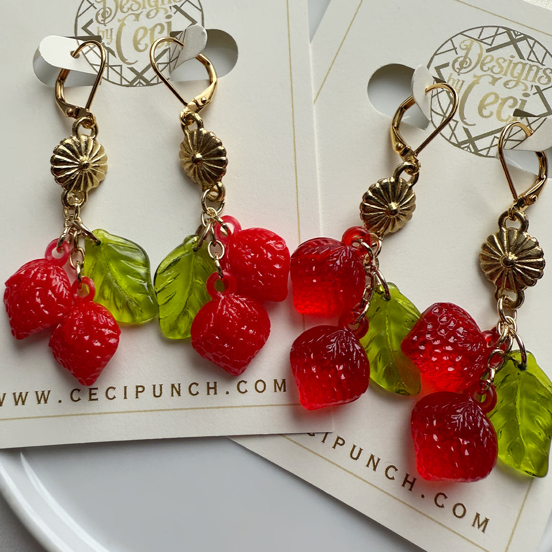 Strawberry Drop Earrings