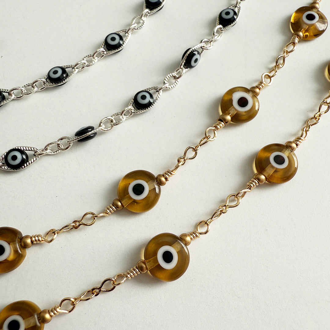 Amber Evil Eye Bracelet