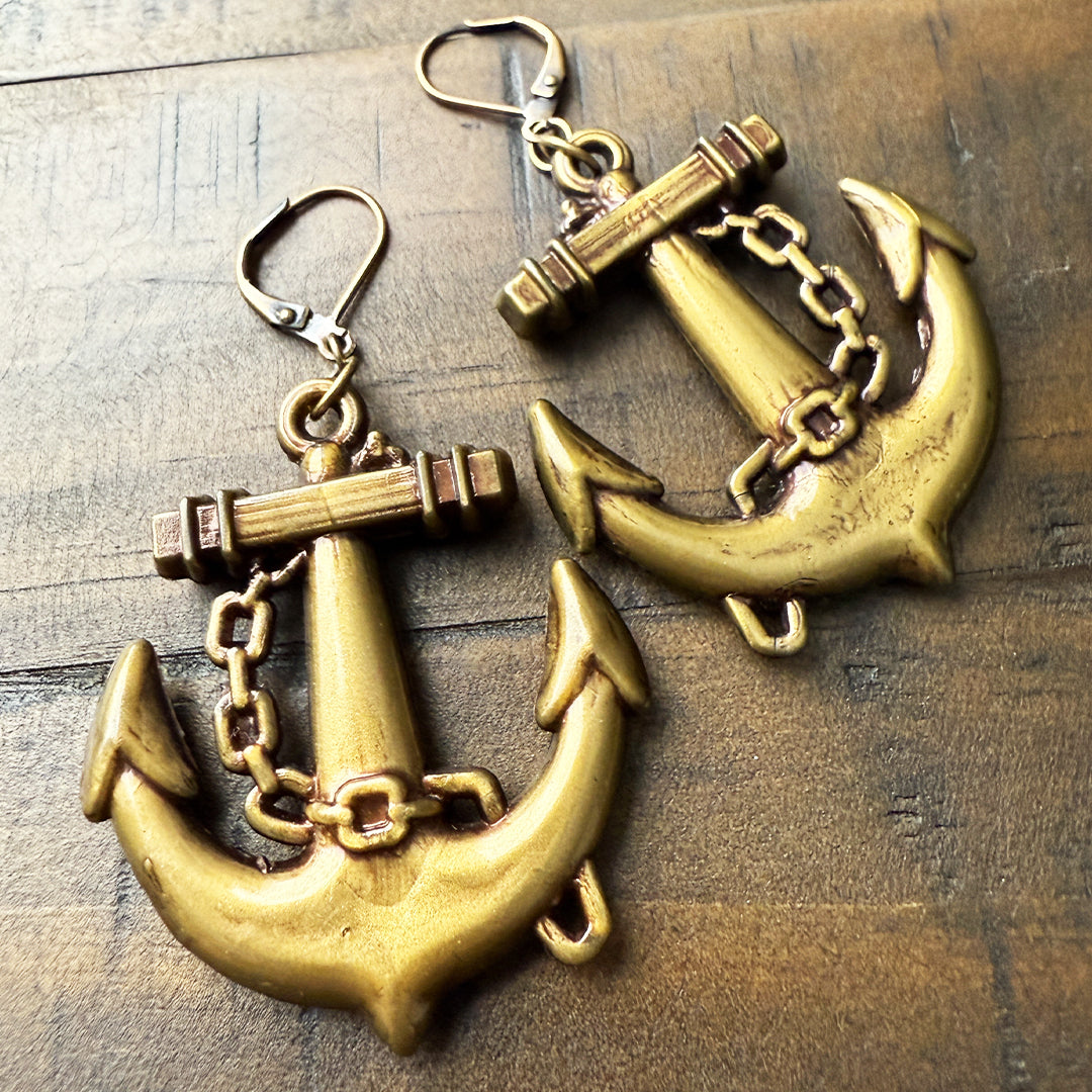 Ship Wrecked Anchor earrings