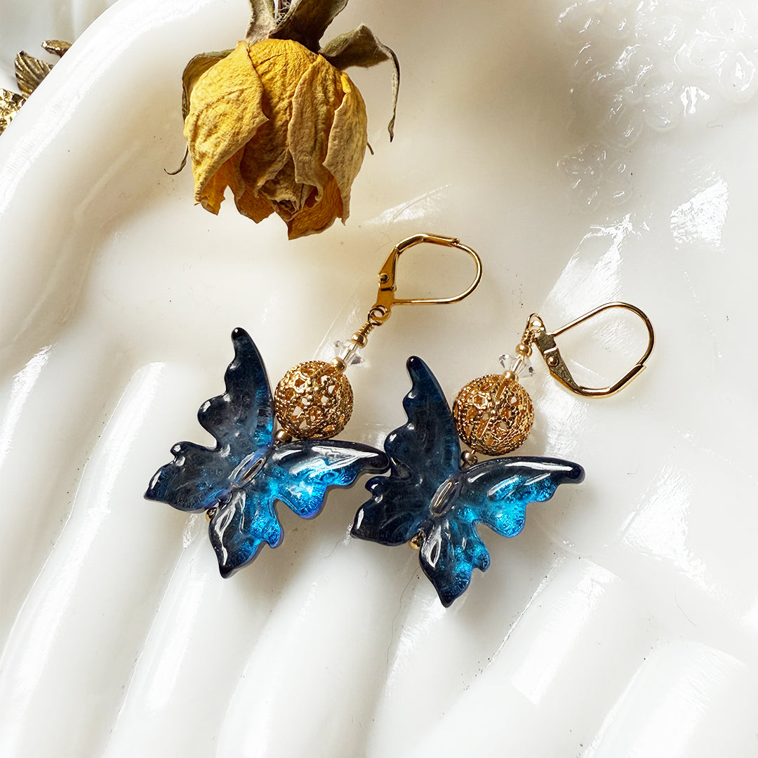 Midnight Butterfly Earrings