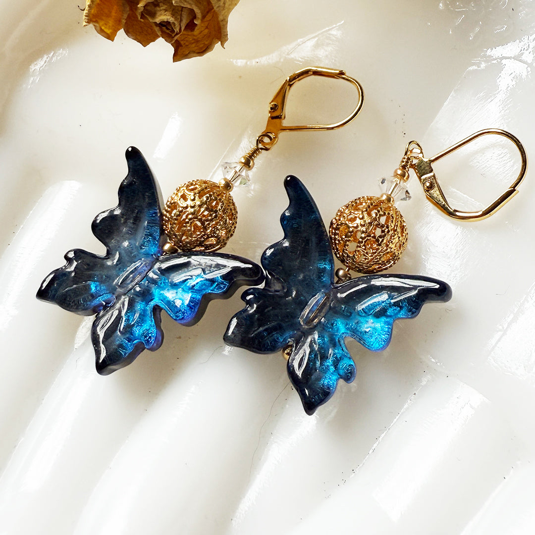 Midnight Butterfly Earrings