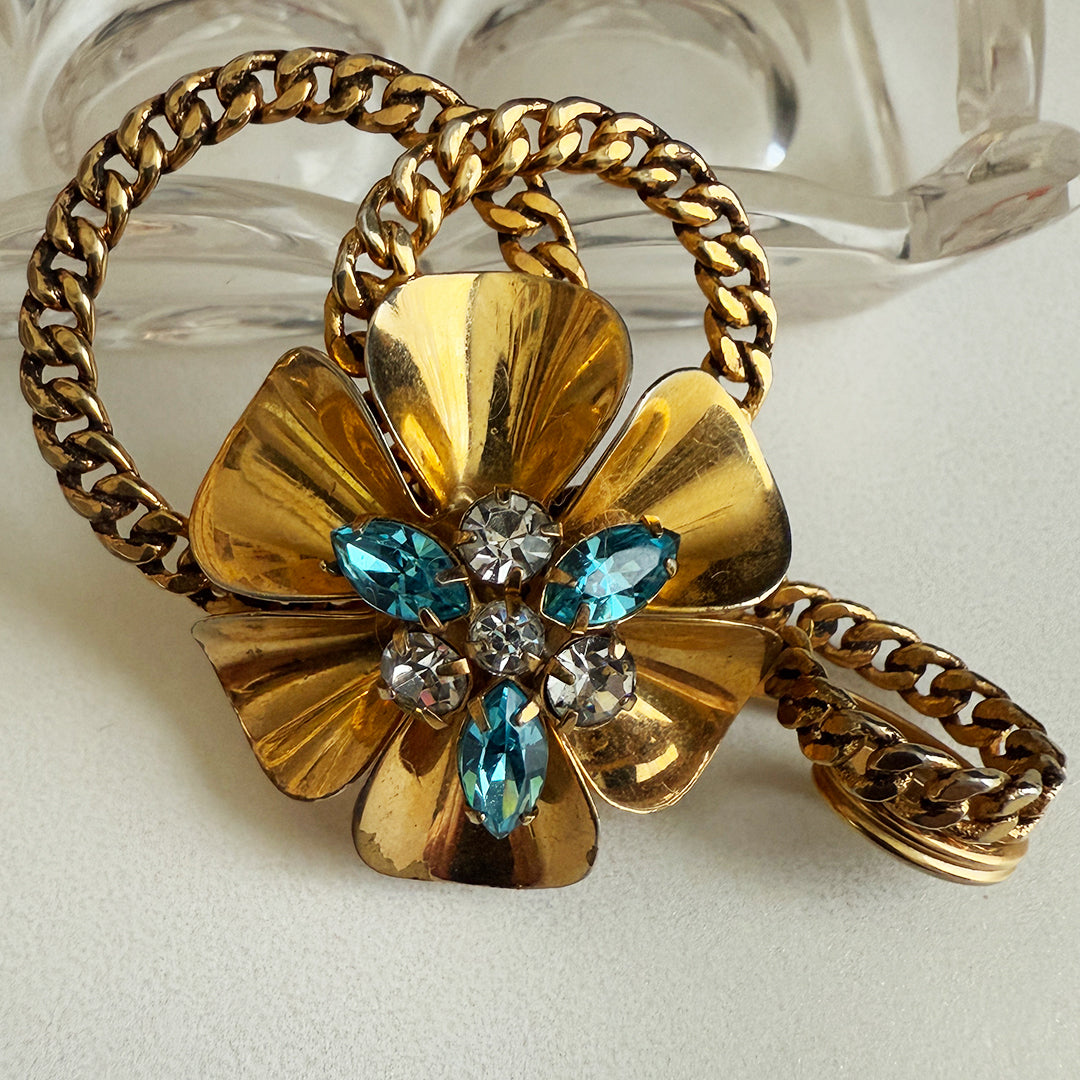 Vintage Gold Flower Brooch