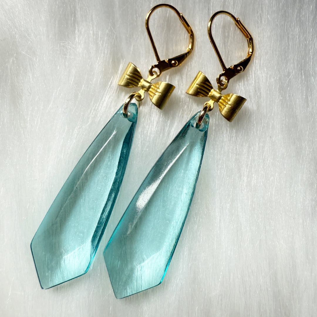 Merry Crystal Bow Drop Earrings