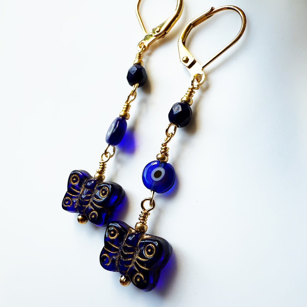 Guardian Butterfly Evil Eye Earrings