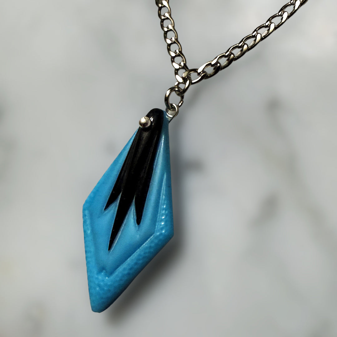 Art Deco Glass Pendant Necklace