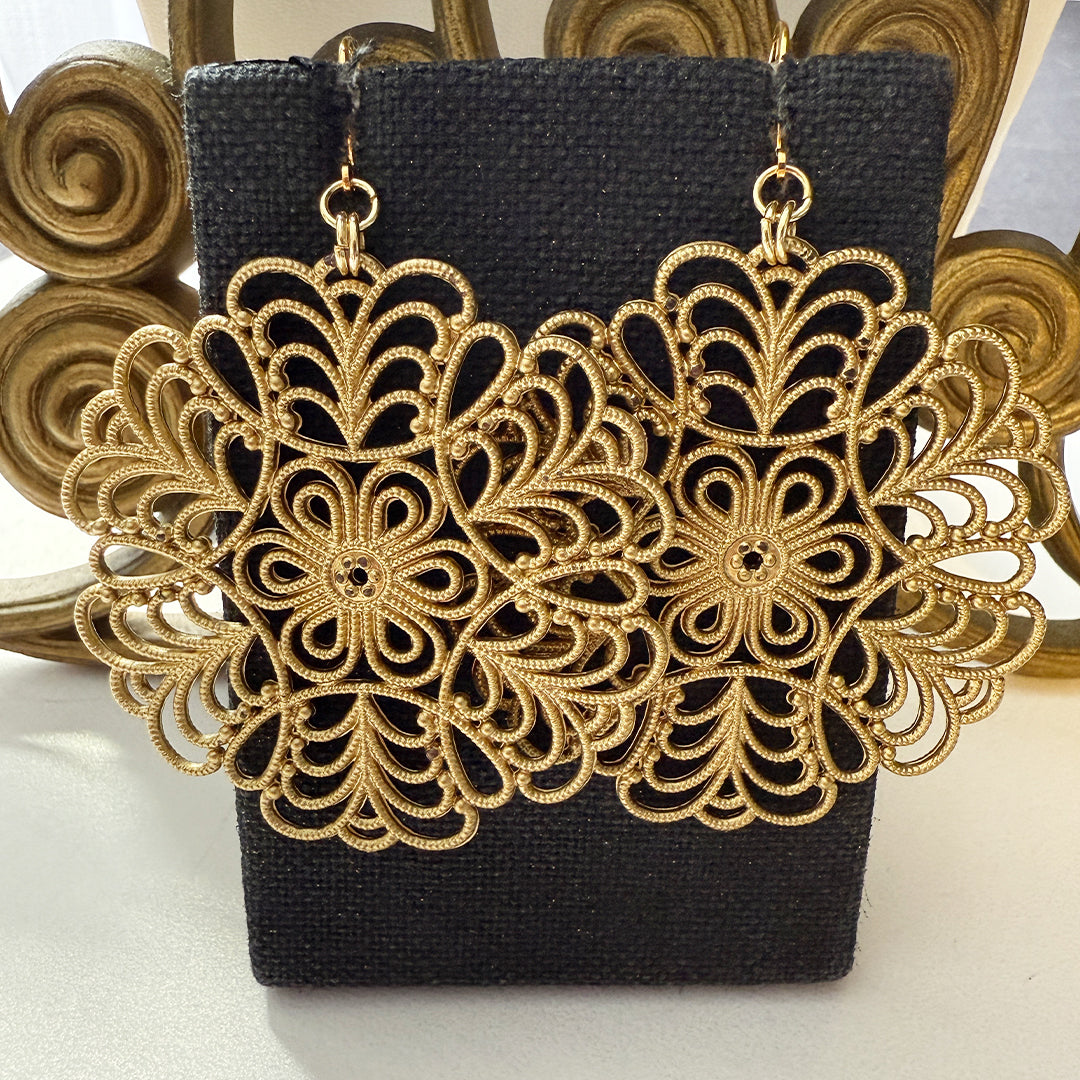 Filigree Circle Earrings