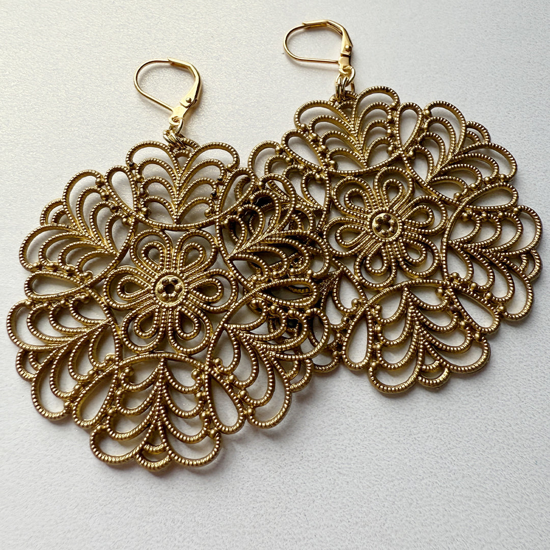 Filigree Circle Earrings