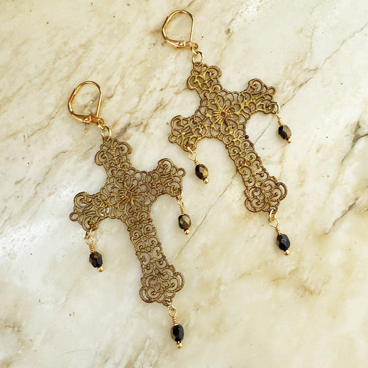 Relics Filigree Crosses earrings