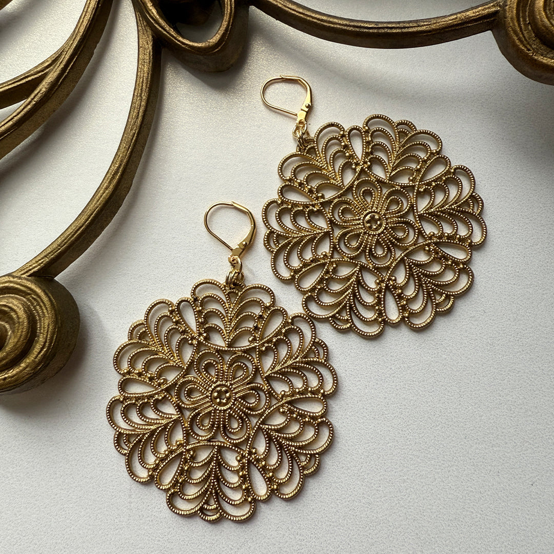 Filigree Circle Earrings