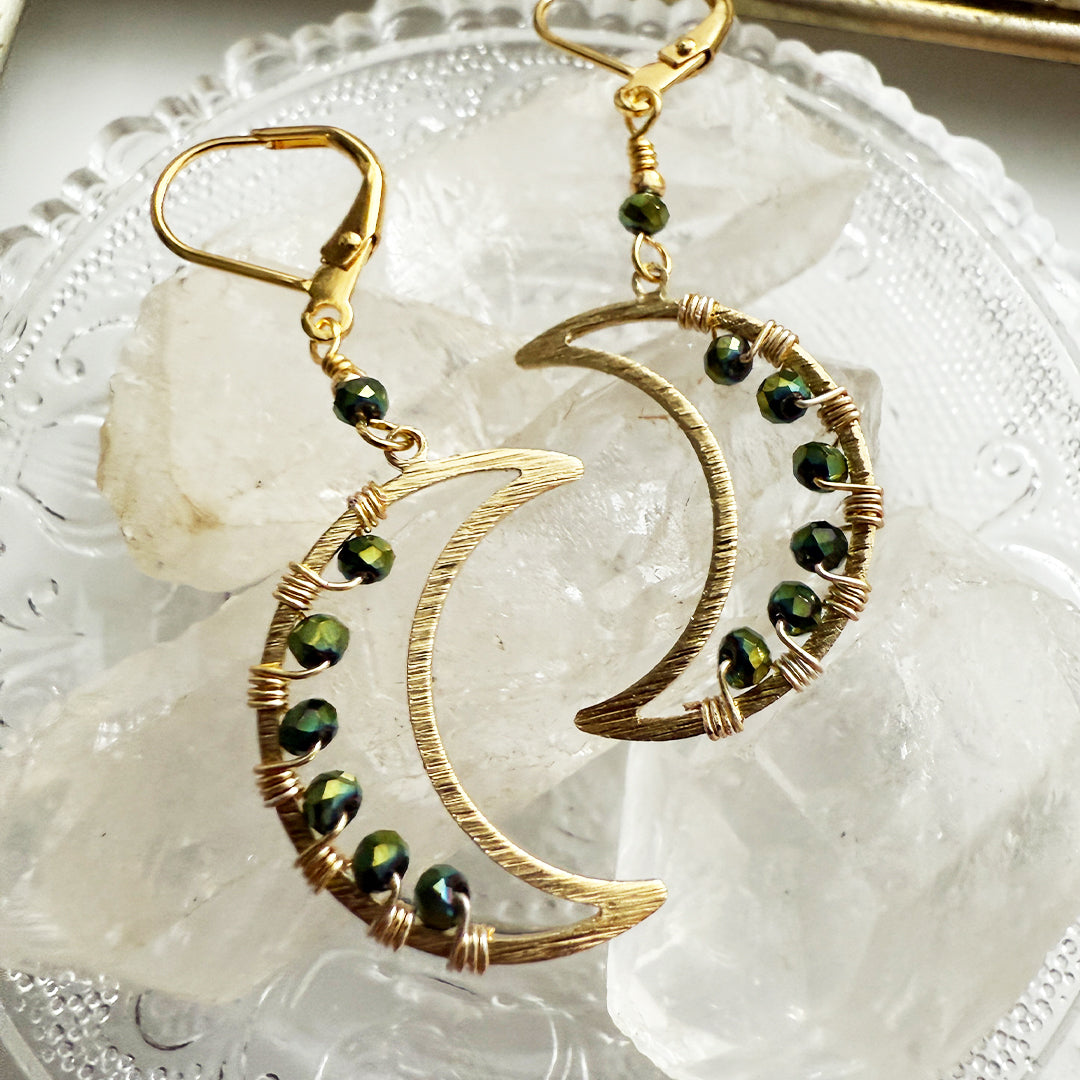 Green Flash Minimalist Crescent Moons