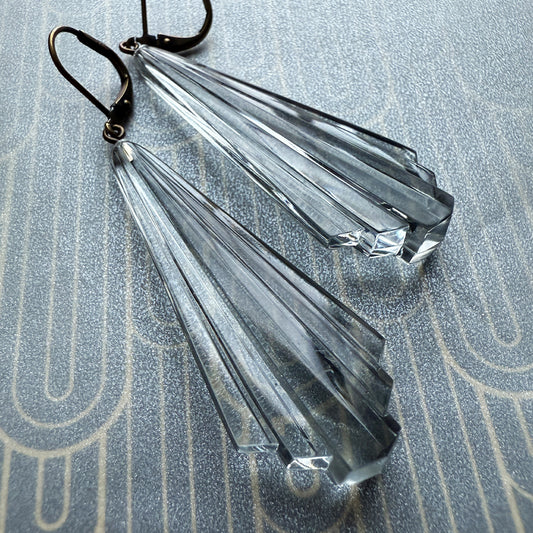 Deco Drama Drop Earrings Fog