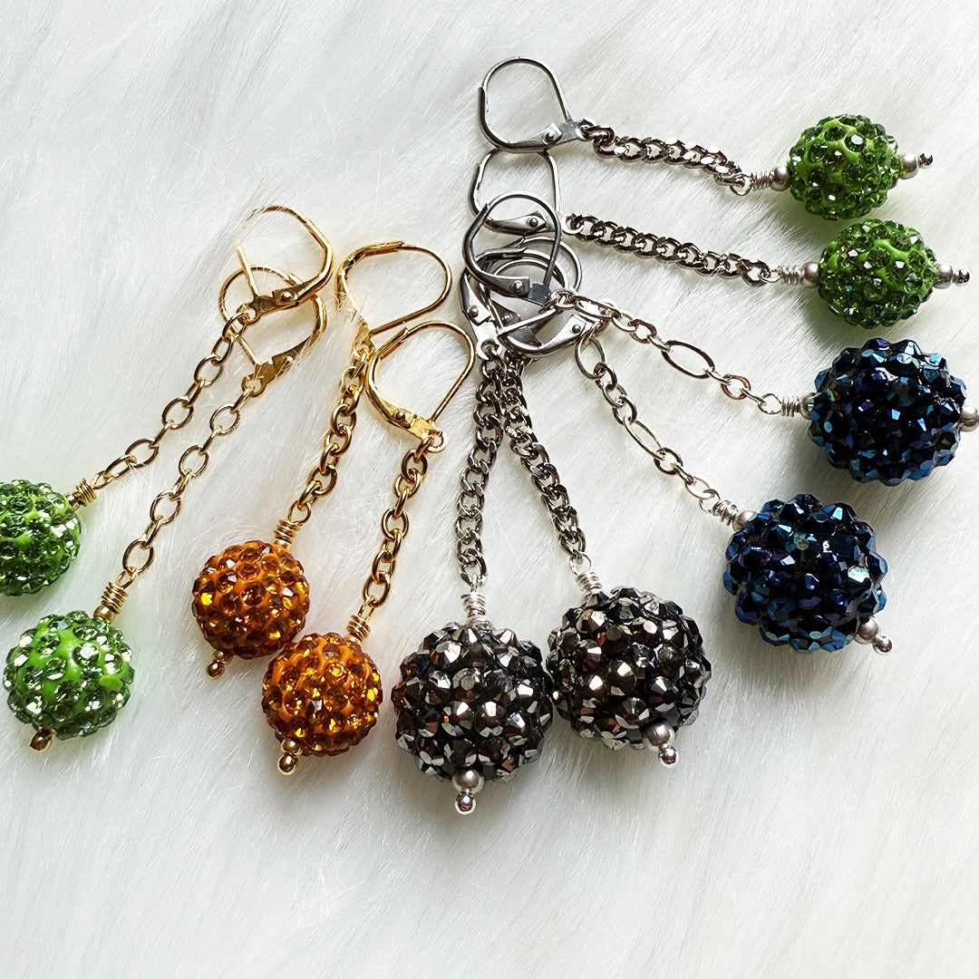Sparkle Sphere Drop earrings