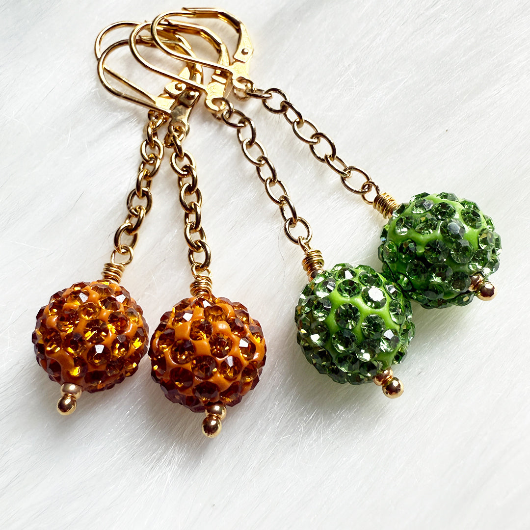 Sparkle Sphere Drop earrings