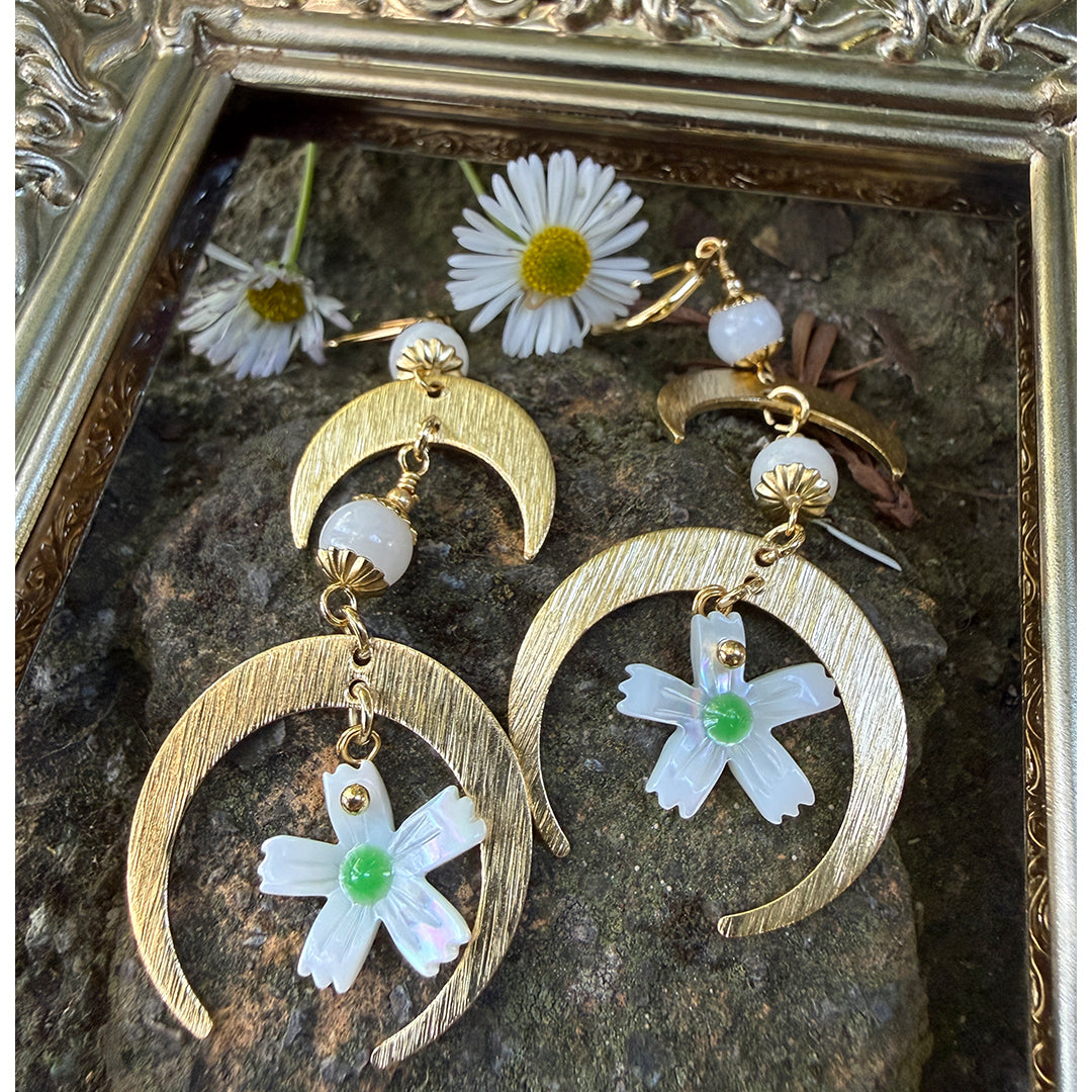 Flower Child Daisy Moon Earrings