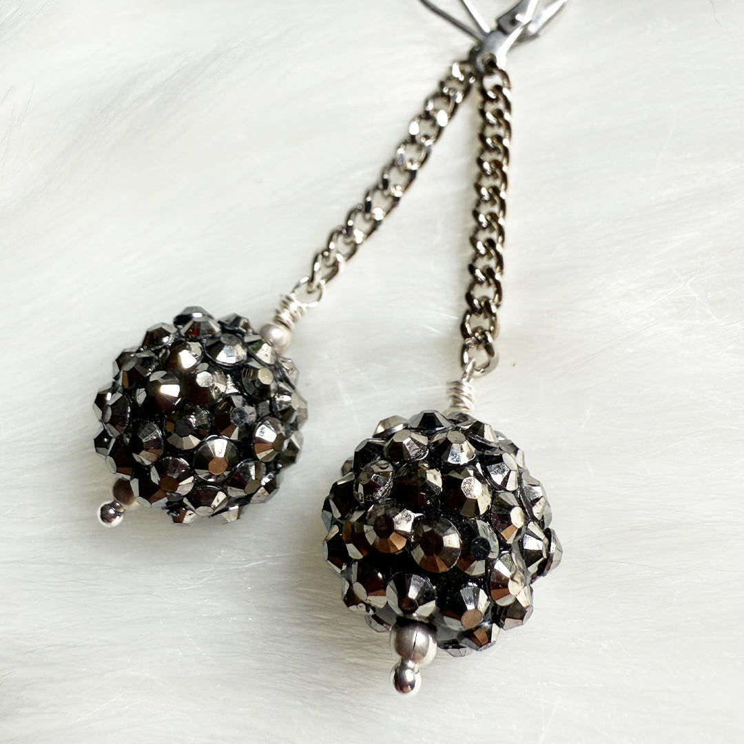 Sparkle Sphere Drop earrings