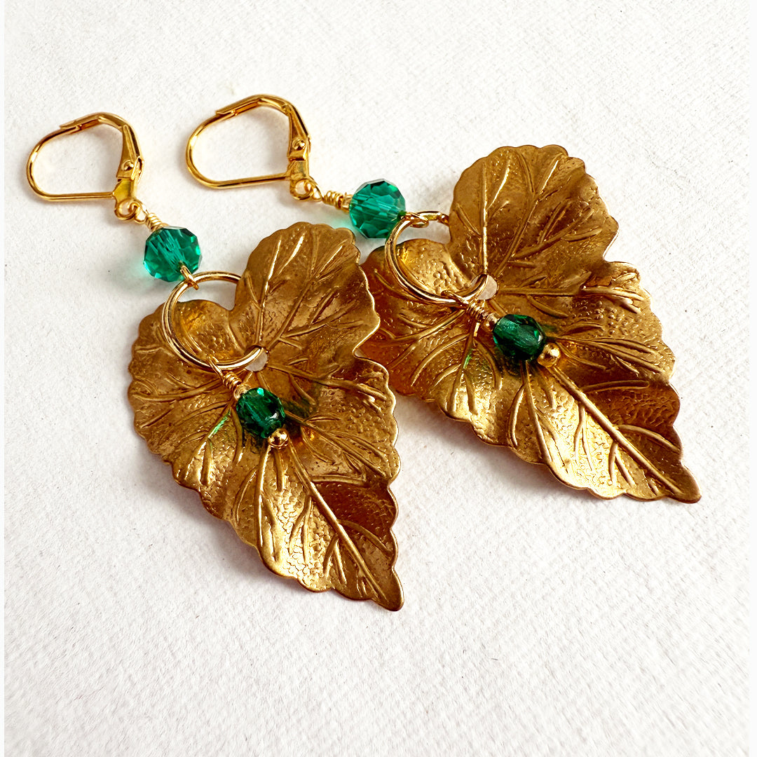 Emerald Ivy Drops Earrings