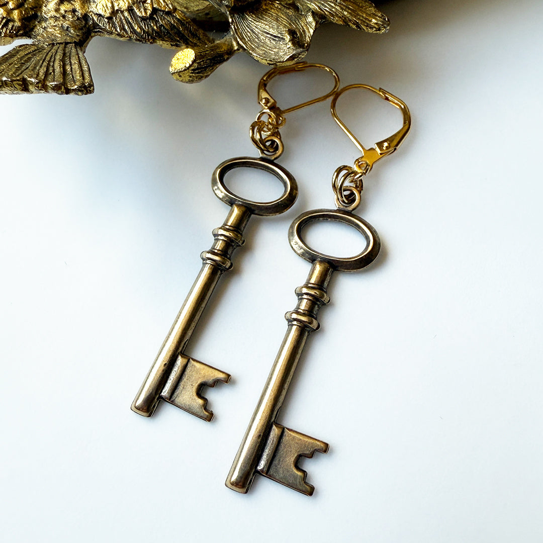 Skeleton Key Earrings