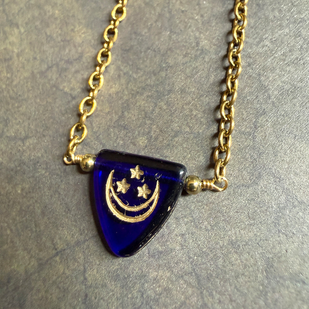 Moon Single Necklace BLUE