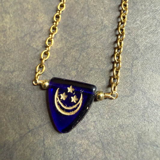 Moon Single Necklace BLUE