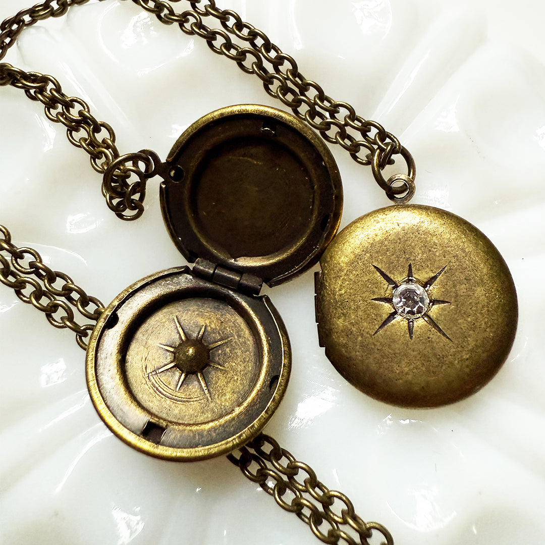 Antique Gold Locket Necklace