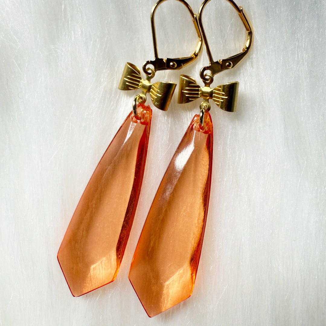 Merry Crystal Bow Drop Earrings