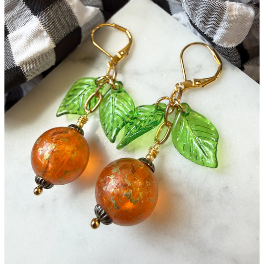 Orange County Retro Orange Earrings