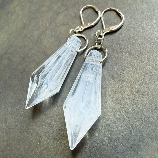 Acrylic Quartz Point Earrings