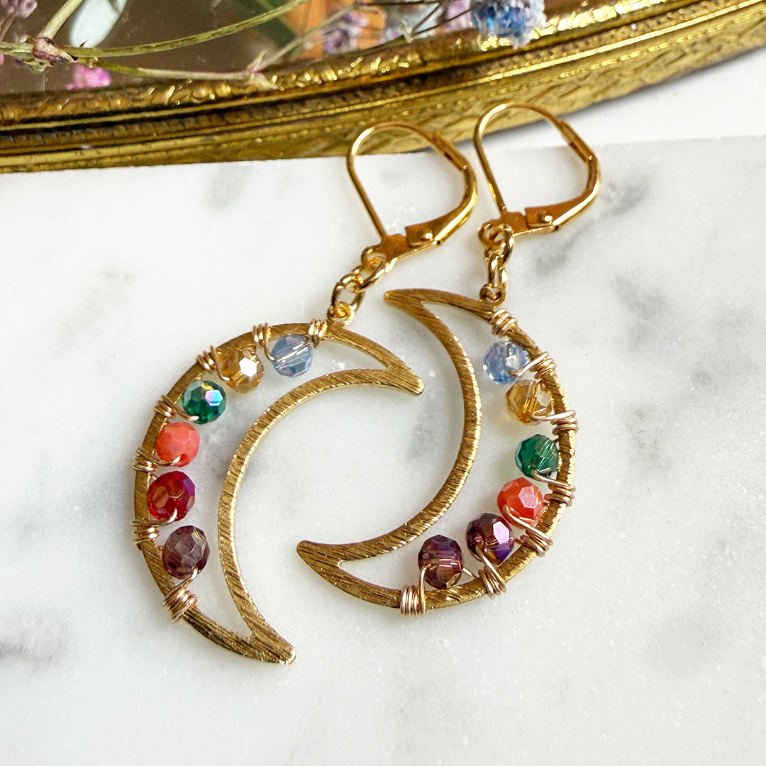 Rainbow Crescent Moons SMALL