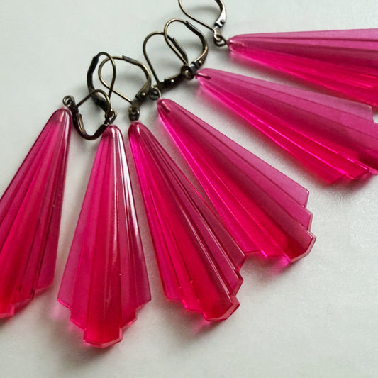 Deco Drama Drop Earrings Berry